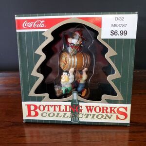 VTG Coca-Cola Bottling Works Christmas Tree Ornament 1996
